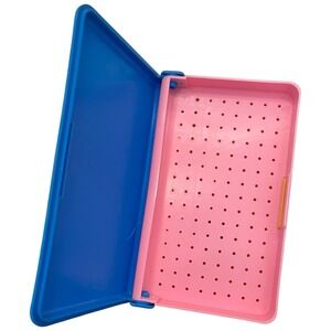 Emson Plastic Jewelry Keeper‎ Storage Box Travel Organizer Trifold Vintage 1988